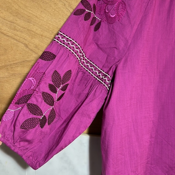 NWT Charter Club Cotton Embroidered Bubble-Sleeve Top size XL - Picture 10 of 16